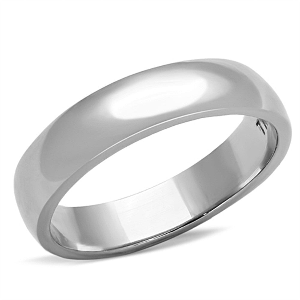 4.4mm CLASSIC STAINLESS STEEL 316, HIGH POLISHED UNISEX WEDDING BAND SIZES 5-13